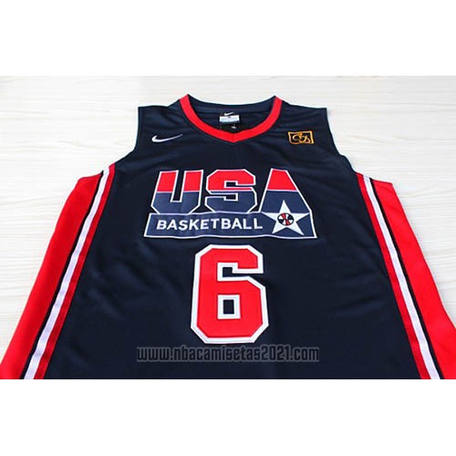Camiseta USA 1992 Patrick Ewing #6 Negro